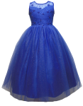 GIRLS CASUAL DRESSES  (0515720) ROYAL BLUE